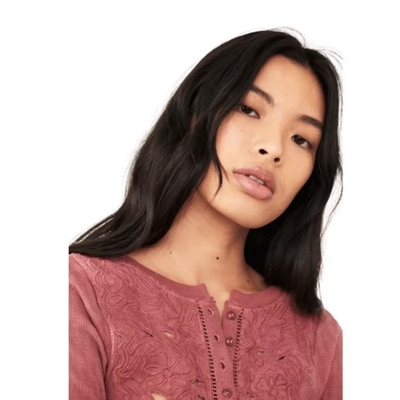 Free People Sidelines Top in Roan Rouge Size S - Picture 2 of 5